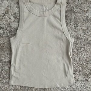 Old Navy Women's Ribbed Tank Top in Beige